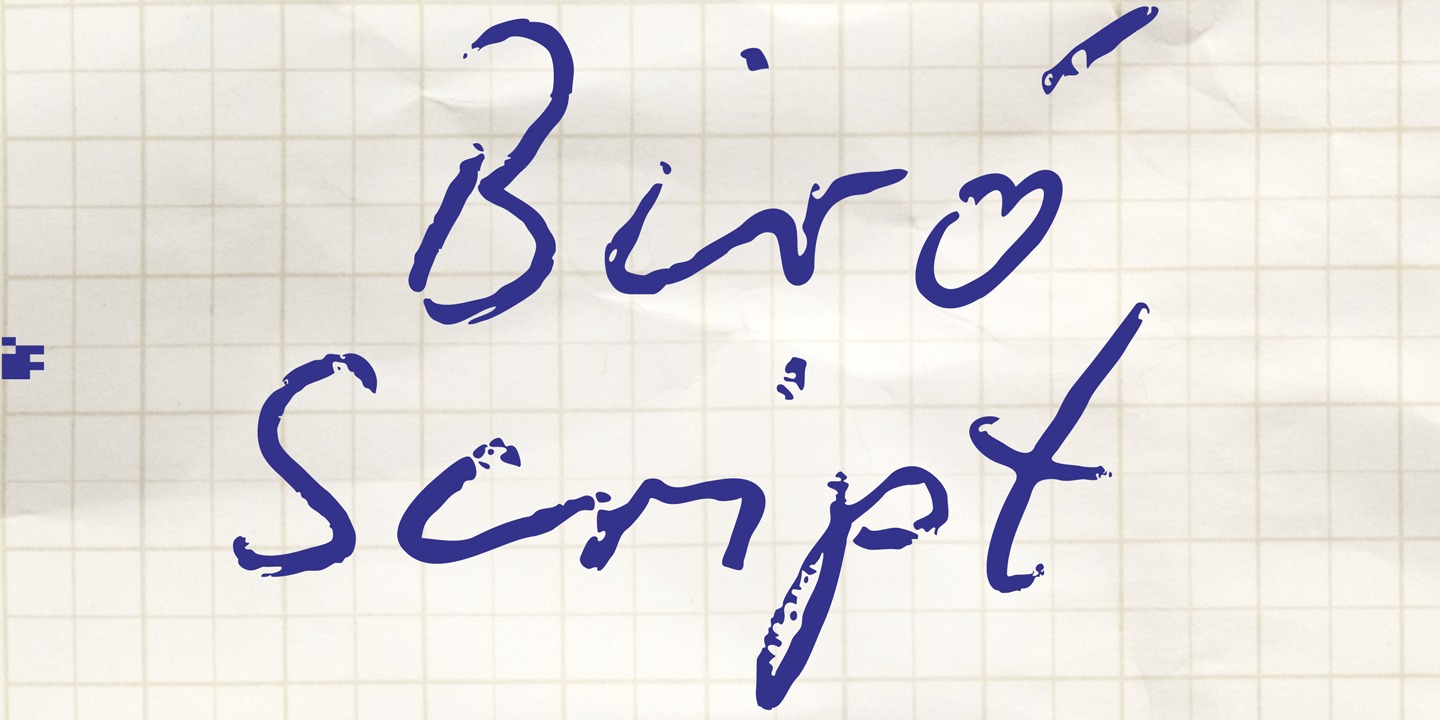 フォント Biro Script Plus